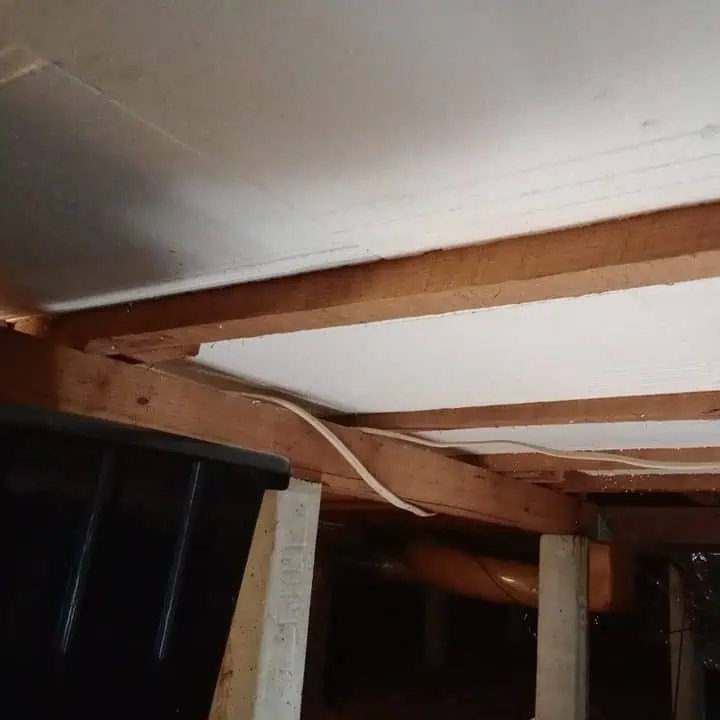 under floor insulation installed