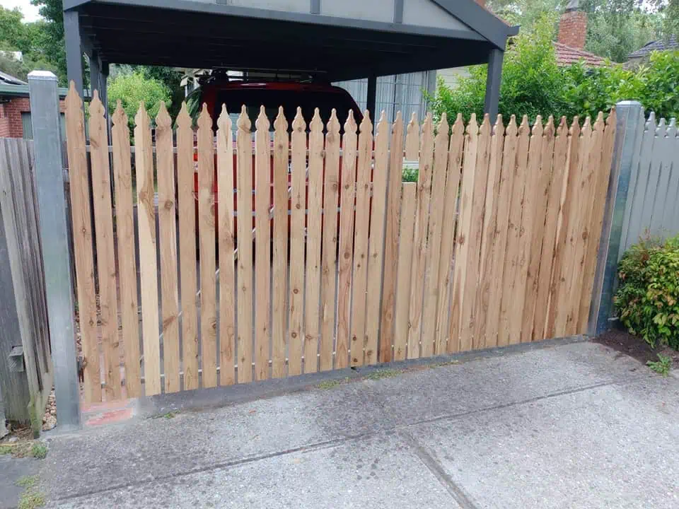 gate replacement services, wooden gate with metal frame